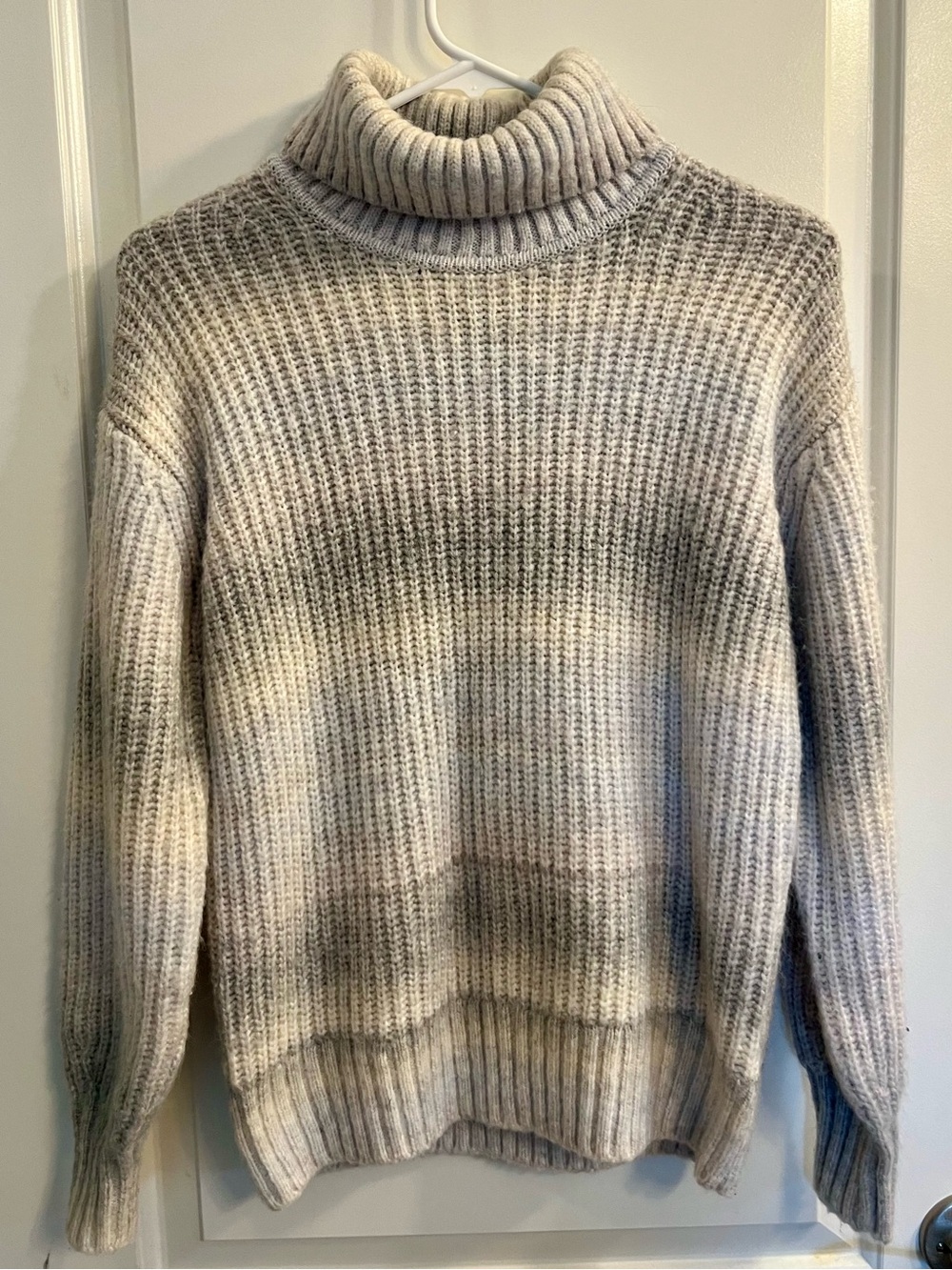 GAP Blue/Gray/Cream Turtleneck Sweater